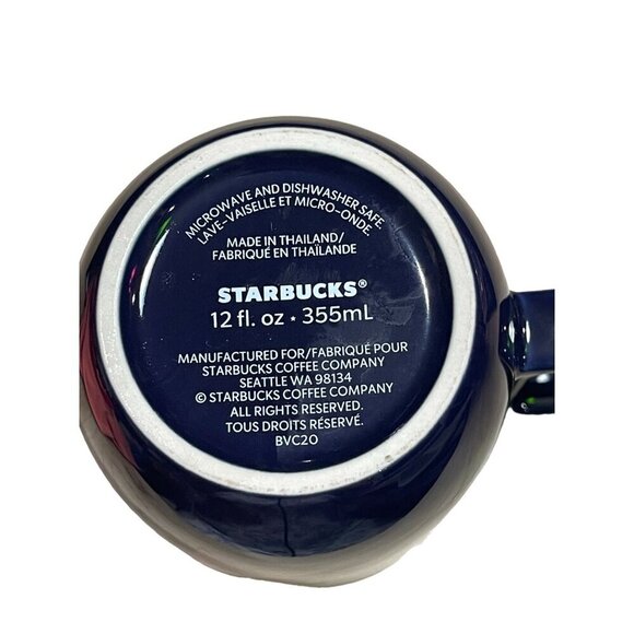 Starbucks Holiday Poinsettia Design 12 oz. Ceramic Mug Collectible Coffee Cup - Picture 6 of 6